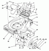 Toro 22581 - Lawnmower, 1991 (1000001-1999999) Pièces détachées HOUSING & WHEEL ASSEMBLY