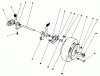 Toro 22581 - Lawnmower, 1991 (1000001-1999999) Pièces détachées REAR AXLE ASSEMBLY