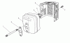 Toro 22622 - Lawnmower, 1990 (0000001-0999999) Pièces détachées MUFFLER ASSEMBLY (ENGINE MODEL NO. VMH7-4)