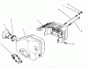 Toro 22700BC - Lawnmower, 1995 (5900001-5999999) Pièces détachées MUFFLER ASSEMBLY (MODEL NO. 47PR4-3)
