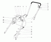 Toro 23100 - 21" Whirlwind Hevi-Duty Lawnmower, 1973 (3000001-3999999) Pièces détachées HANDLE ASSEMBLY H. P. MODEL