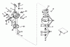 Toro 23004 - 21" Whirlwind Hevi-Duty Lawnmower, 1974 (4000001-4999999) Pièces détachées CARBURETOR NO. 631165