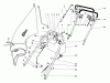 Toro 23004 - 21" Whirlwind Hevi-Duty Lawnmower, 1974 (4000001-4999999) Pièces détachées HANDLE ASSEMBLY S.P. MODELS 23144 & 23123