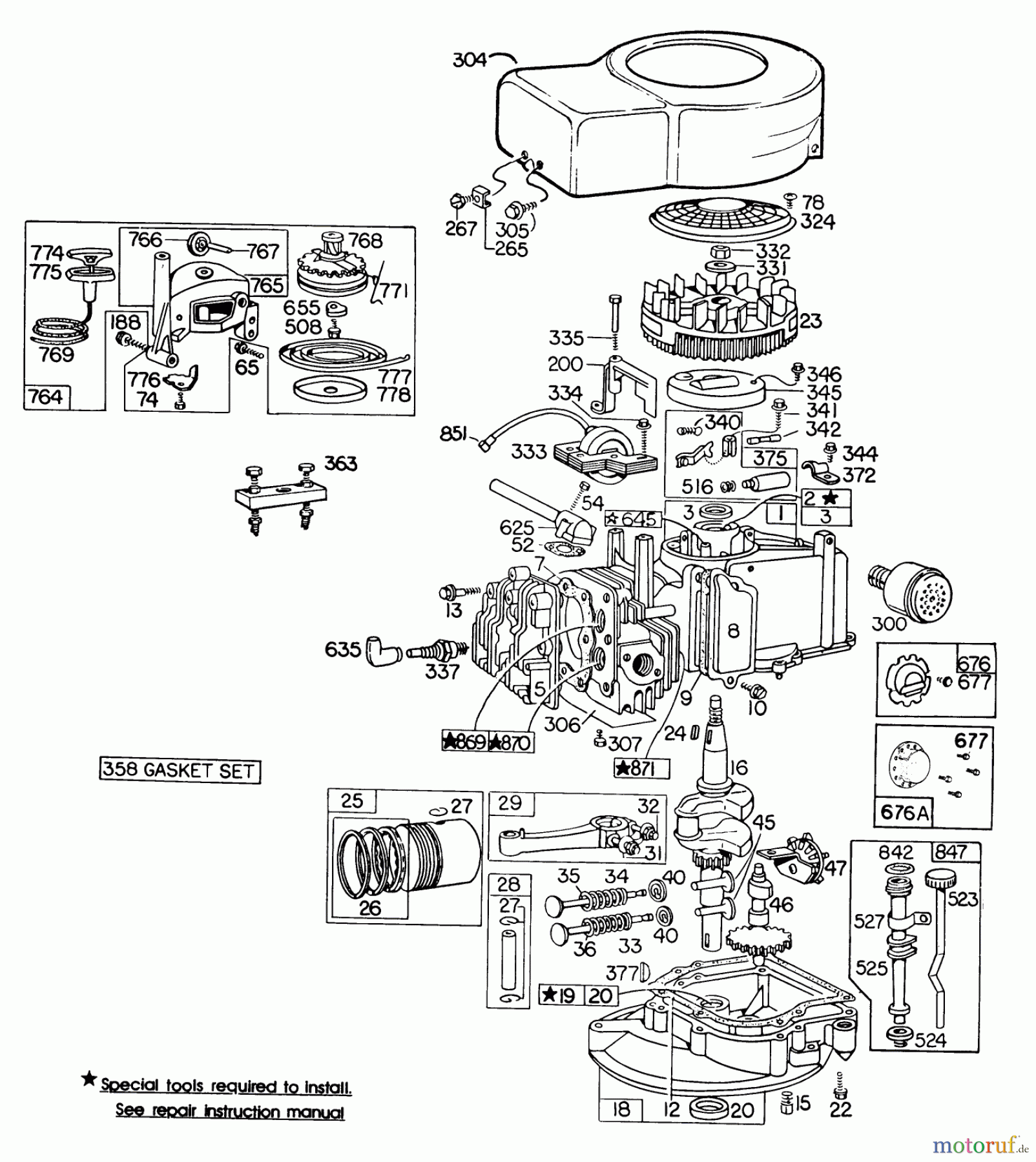  Toro Neu Mowers, Walk-Behind Seite 2 23400 - Toro Lawnmower, 1981 (1000001-1999999) ENGINE BRIGGS & STRATTON MODEL 110908-0492-01 #2