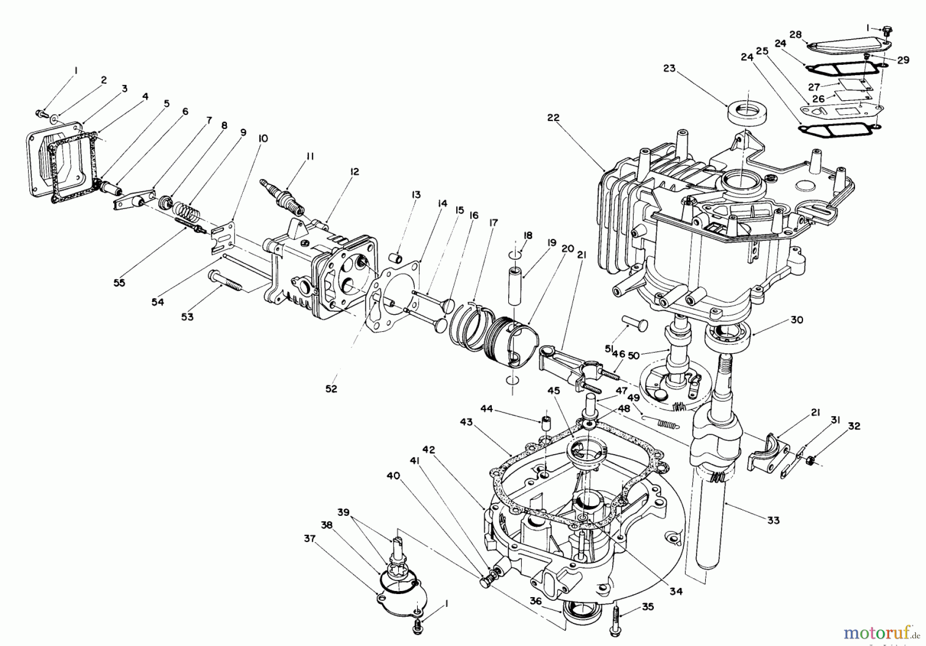  Toro Neu Mowers, Walk-Behind Seite 2 26620B - Toro Lawnmower, 1991 (1000001-1999999) CRANKCASE ASSEMBLY (ENGINE NO. VM140)