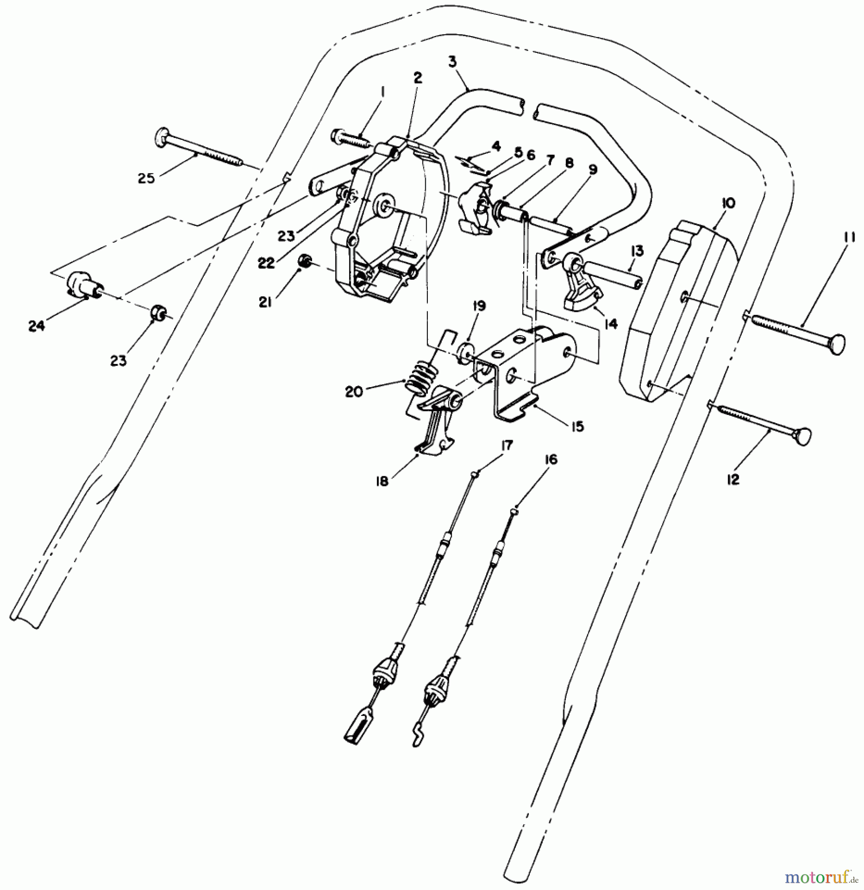  Toro Neu Mowers, Walk-Behind Seite 2 26621 - Toro Lawnmower, 1990 (0000001-0999999) TRACTION CONTROL ASSEMBLY