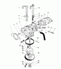 Toro 26623 - Lawnmower, 1990 (0000001-0999999) Spareparts CARBURETOR ASSEMBLY (ENGINE MODEL NO. VMK9-2)