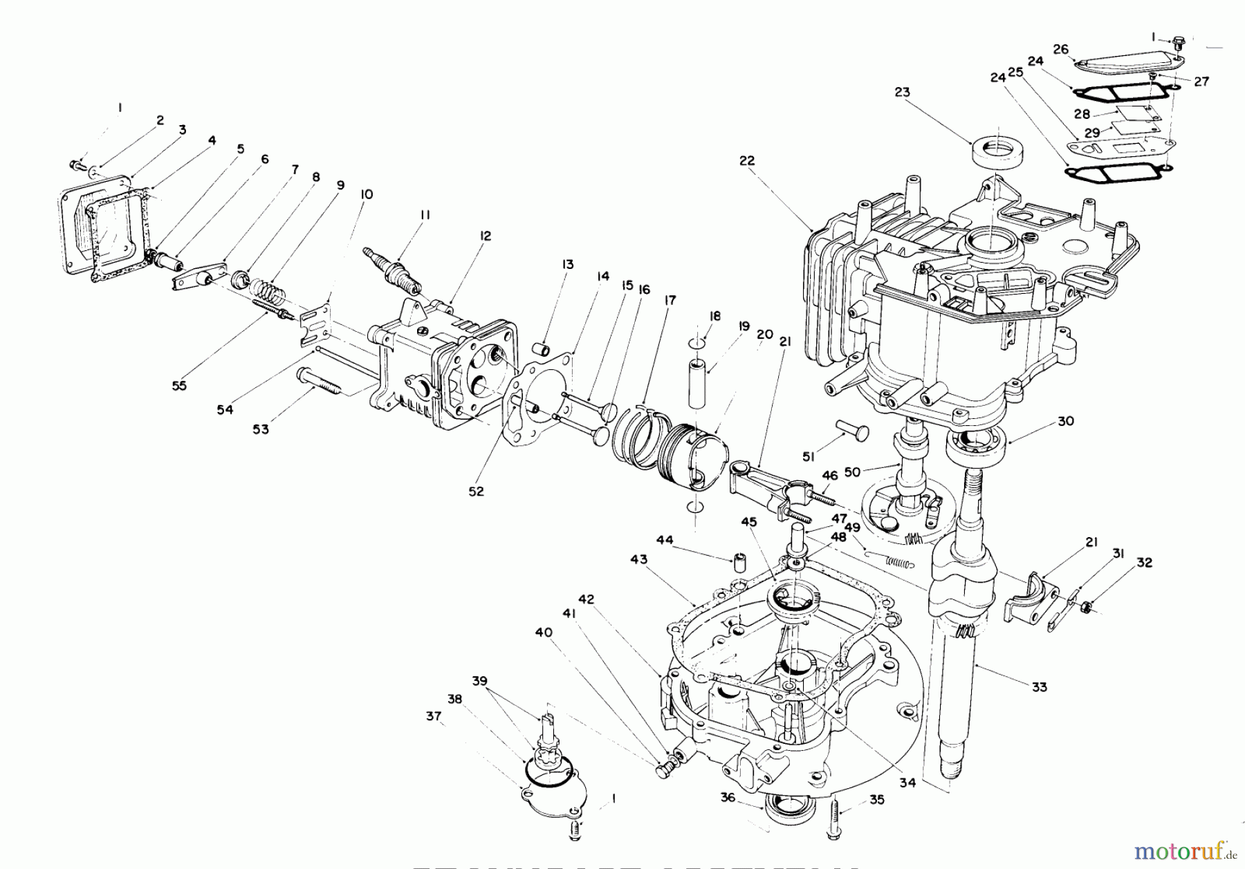  Toro Neu Mowers, Walk-Behind Seite 2 26623 - Toro Lawnmower, 1990 (0000001-0999999) CRANKCASE ASSEMBLY (ENGINE MODEL NO. VMK9-2)