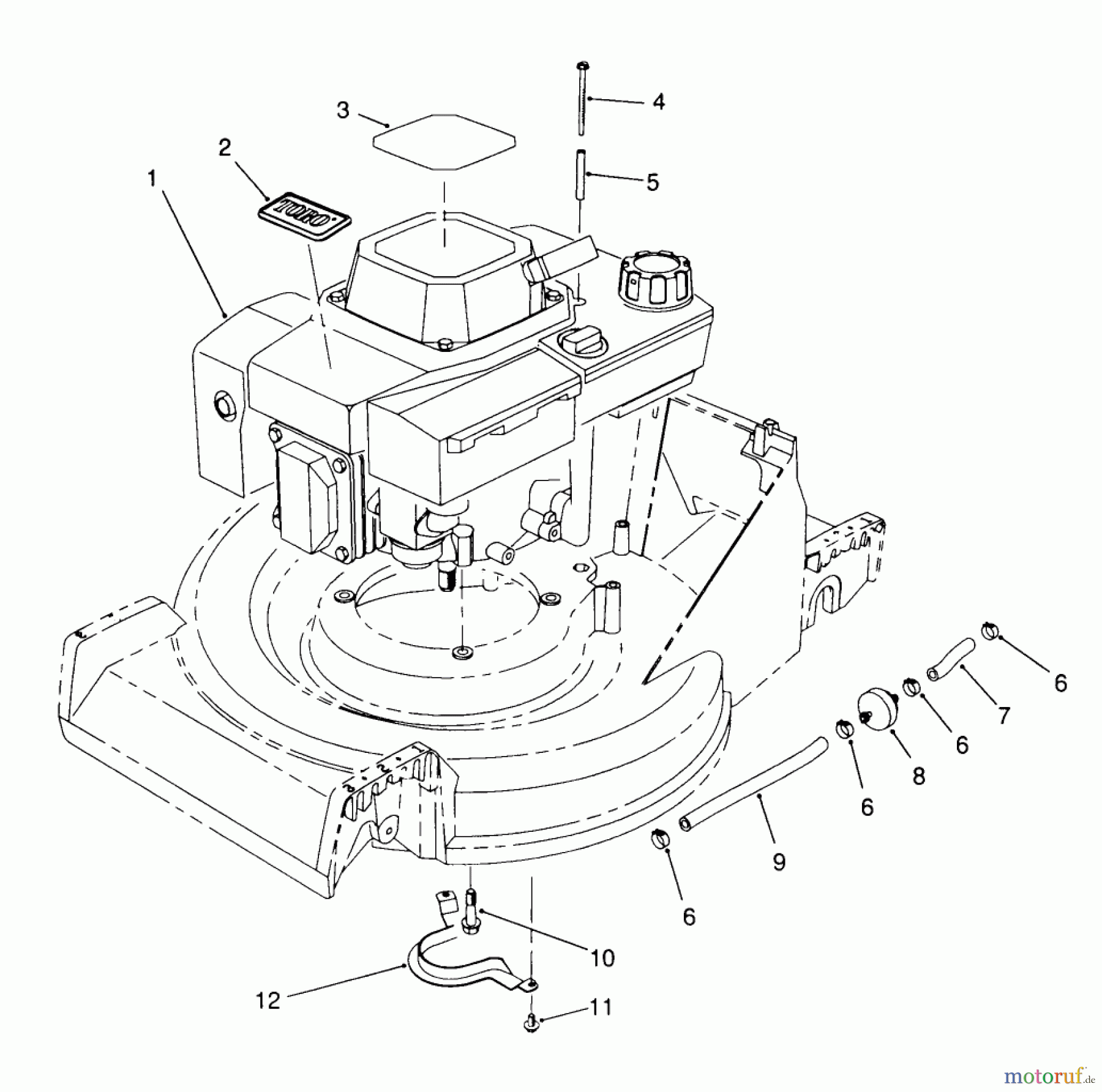  Toro Neu Mowers, Walk-Behind Seite 2 26623 - Toro Lawnmower, 1990 (0000001-0999999) ENGINE ASSEMBLY
