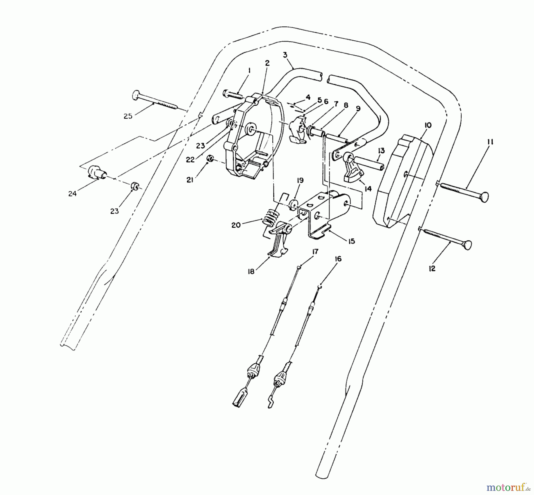  Toro Neu Mowers, Walk-Behind Seite 2 26623 - Toro Lawnmower, 1990 (0000001-0999999) TRACTION CONTROL ASSEMBLY