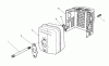 Toro 26624 - Lawnmower, 1988 (8000001-8999999) Pièces détachées MUFFLER ASSEMBLY (MODEL NO. VMH7)