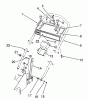 Toro 26624 - Lawnmower, 1990 (0001102-0999999) Pièces détachées HANDLE ASSEMBLY