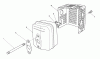 Toro 26624 - Lawnmower, 1990 (0001102-0999999) Pièces détachées MUFFLER ASSEMBLY (ENGINE MODEL NO. VMK9-3)