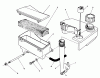 Toro 26625CS - Lawnmower, 1989 (9000001-9999999) Pièces détachées AIR CLEANER & FUEL TANK ASSEMBLY (ENGINE NO. VMJ7)