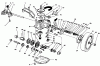Toro 26631B - Lawnmower, 1993 (3900001-3999999) Pièces détachées GEAR CASE ASSEMBLY