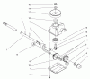 Toro 26683 - Lawnmower, 1990 (0000001-0999999) Pièces détachées GEAR CASE ASSEMBLY