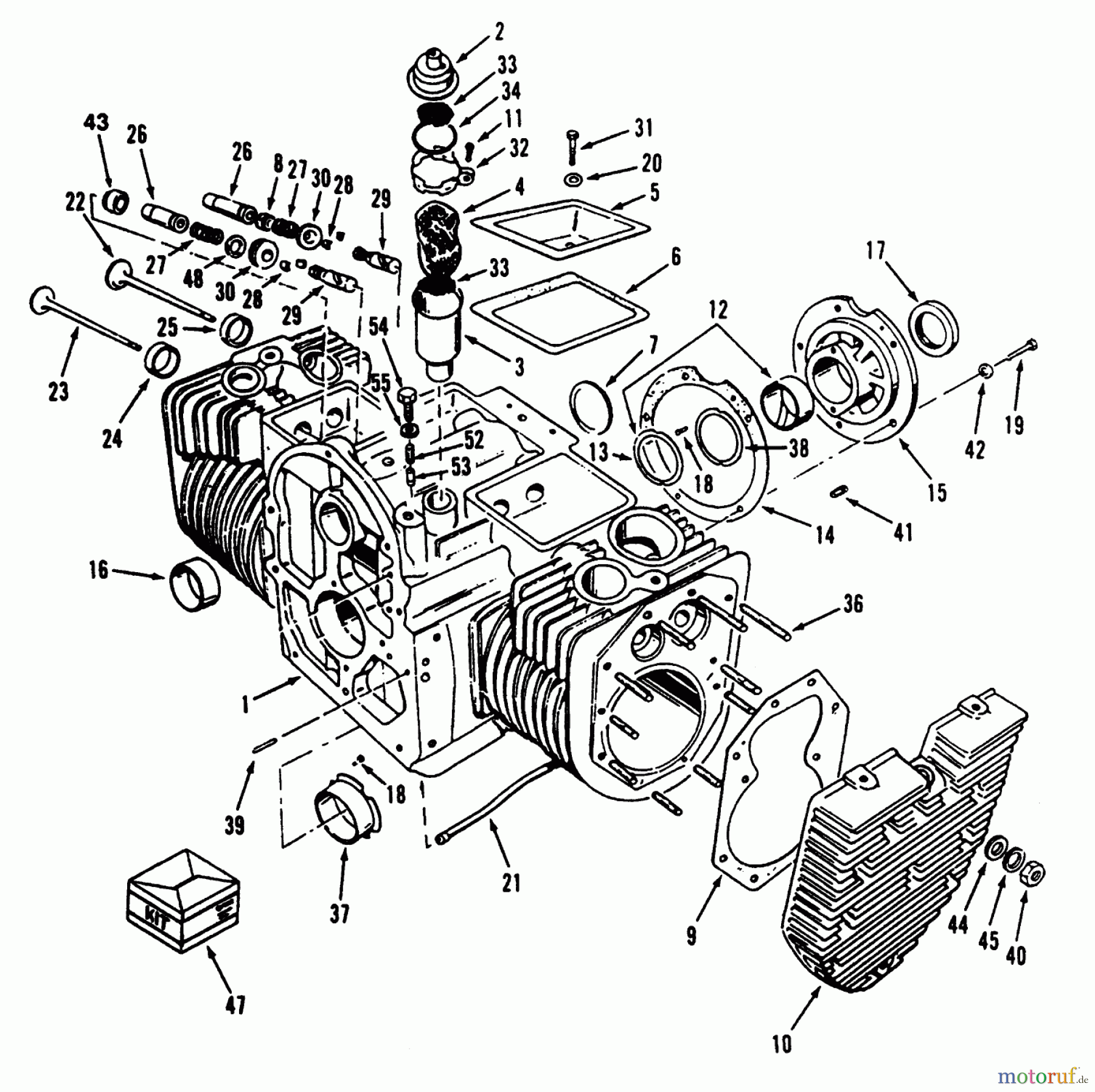  Toro Neu Mowers, Zero-Turn 74140 (724-Z) - Toro 724-Z Tractor, 1994 (49000001-49999999) ENGINE CYLINDER BLOCK P224 G SPEC. E