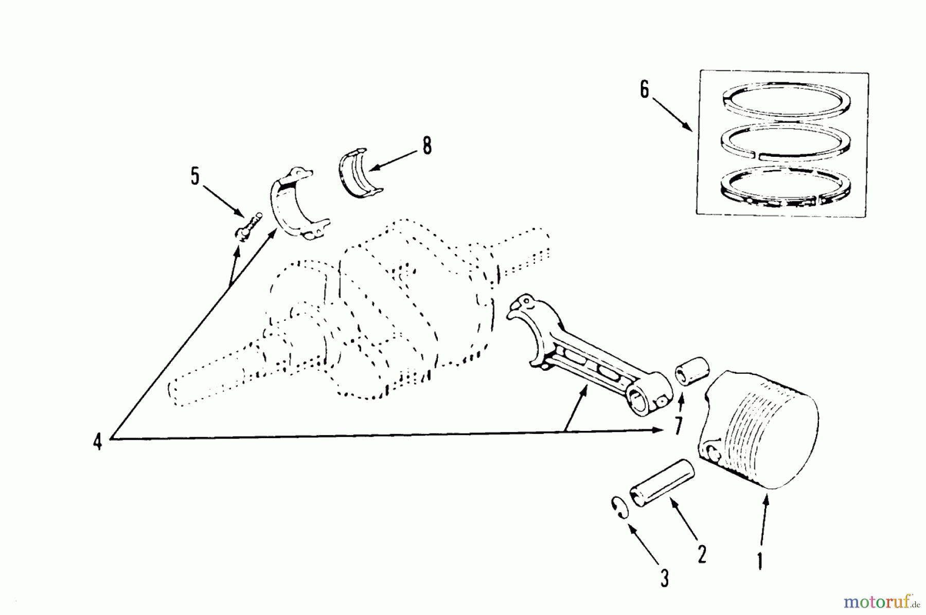 Toro Neu Mowers, Zero-Turn 74140 (724-Z) - Toro 724-Z Tractor, 1995 (590001-599999) PISTON AND ROD