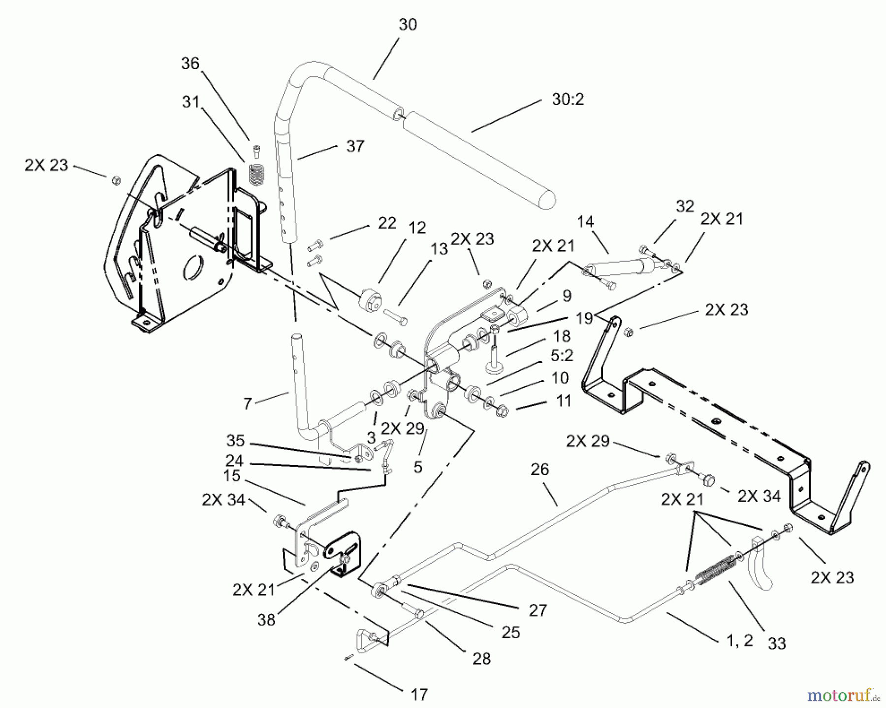  Toro Neu Mowers, Zero-Turn 74301 (14-38Z) - Toro 14-38Z TimeCutter Z Riding Mower, 2003 (230000001-230999999) CONTROL ASSEMBLY