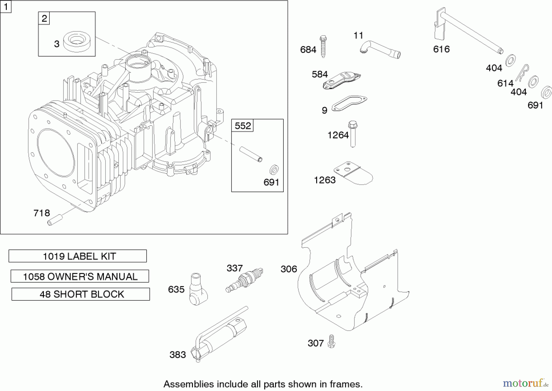Toro Neu Mowers, Zero-Turn 74351 (18-44Z) - Toro 18-44Z TimeCutter Z Riding Mower, 2004 (240000001-240999999) CYLINDER ASSEMBLY BRIGGS AND STRATTON 31H777-0168-E1