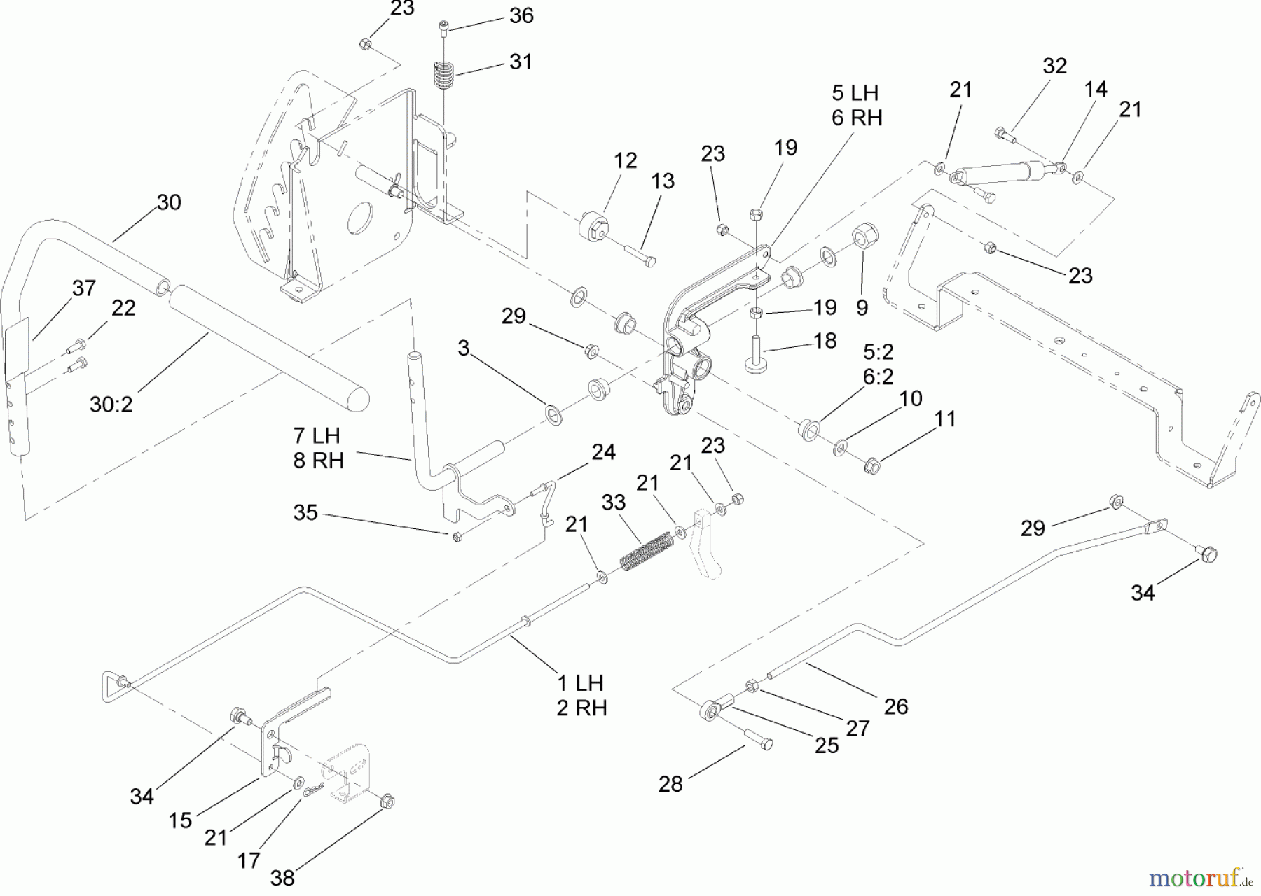  Toro Neu Mowers, Zero-Turn 74352 (Z480) - Toro TimeCutter Z480 Riding Mower, 2005 (250000001-250999999) CONTROL ASSEMBLY