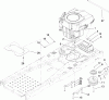 Toro 74360 (Z4200) - TimeCutter Z4200 Riding Mower, 2008 (280000001-280999999) Pièces détachées ENGINE AND CLUTCH ASSEMBLY
