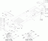 Toro 74360 (Z4200) - TimeCutter Z4200 Riding Mower, 2010 (310000001-310999999) Pièces détachées FRAME AND CASTER WHEEL ASSEMBLY
