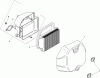 Toro 74370 (Z5000) - TimeCutter Z5000 Riding Mower, 2007 (270000001-270999999) Pièces détachées AIR INTAKE AND FILTRATION ASSEMBLY KOHLER SV610-0020