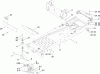 Toro 74373 (Z5030) - TimeCutter Z5030 Riding Mower, 2009 (290004013-290999999) Pièces détachées FRAME AND CASTOR WHEEL ASSEMBLY