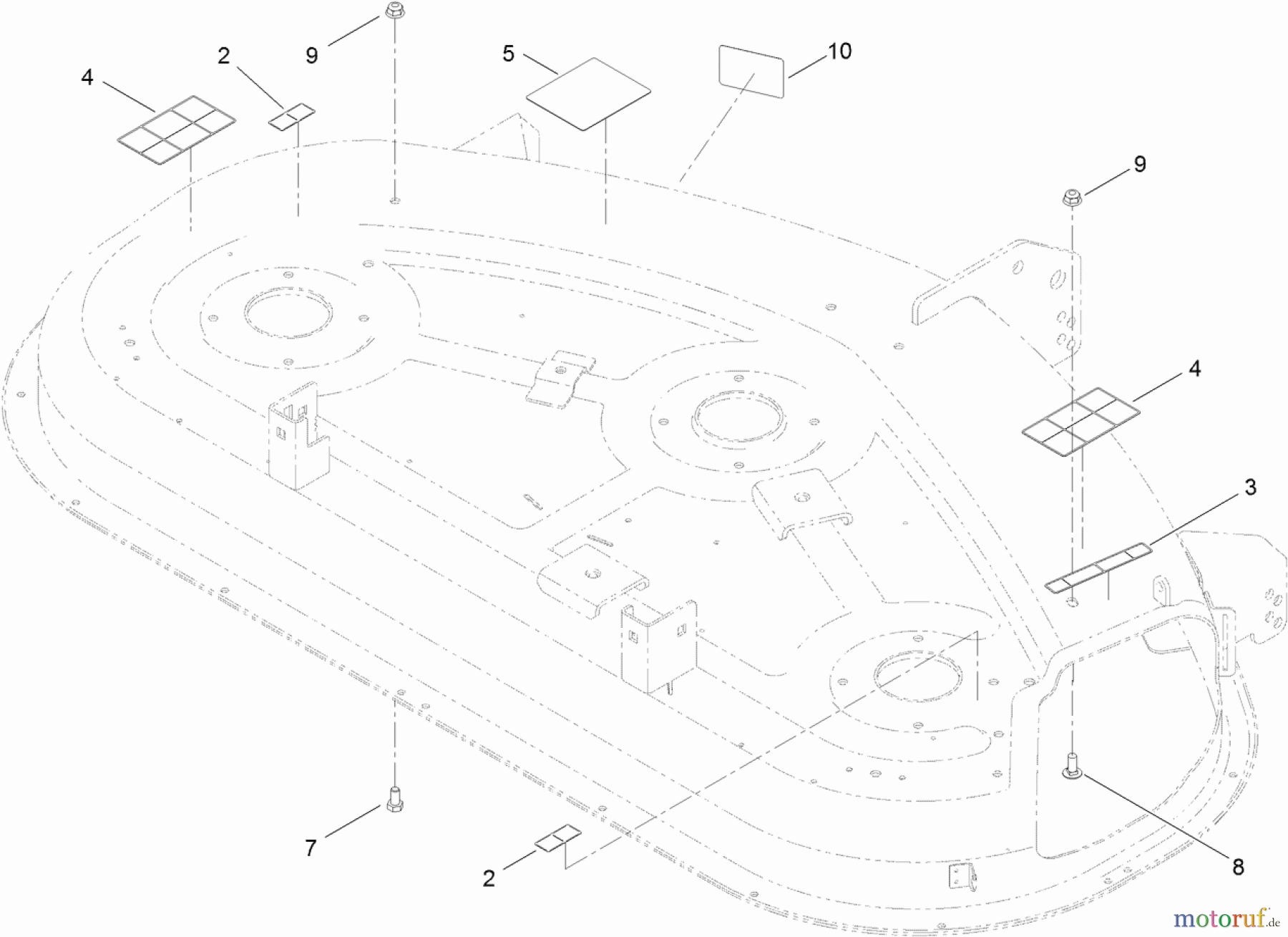 Toro Neu Mowers, Zero-Turn 74387 (ZS 5000) - Toro TimeCutter ZS 5000 Riding Mower, 2012 (SN 312000001-312999999) 50 INCH DECK DECAL ASSEMBLY NO. 119-8841