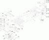Toro 74398 (Z5035) - TimeCutter Z5035 Riding Mower, 2010 (310000001-310999999) Pièces détachées FRAME AND CASTER WHEEL ASSEMBLY