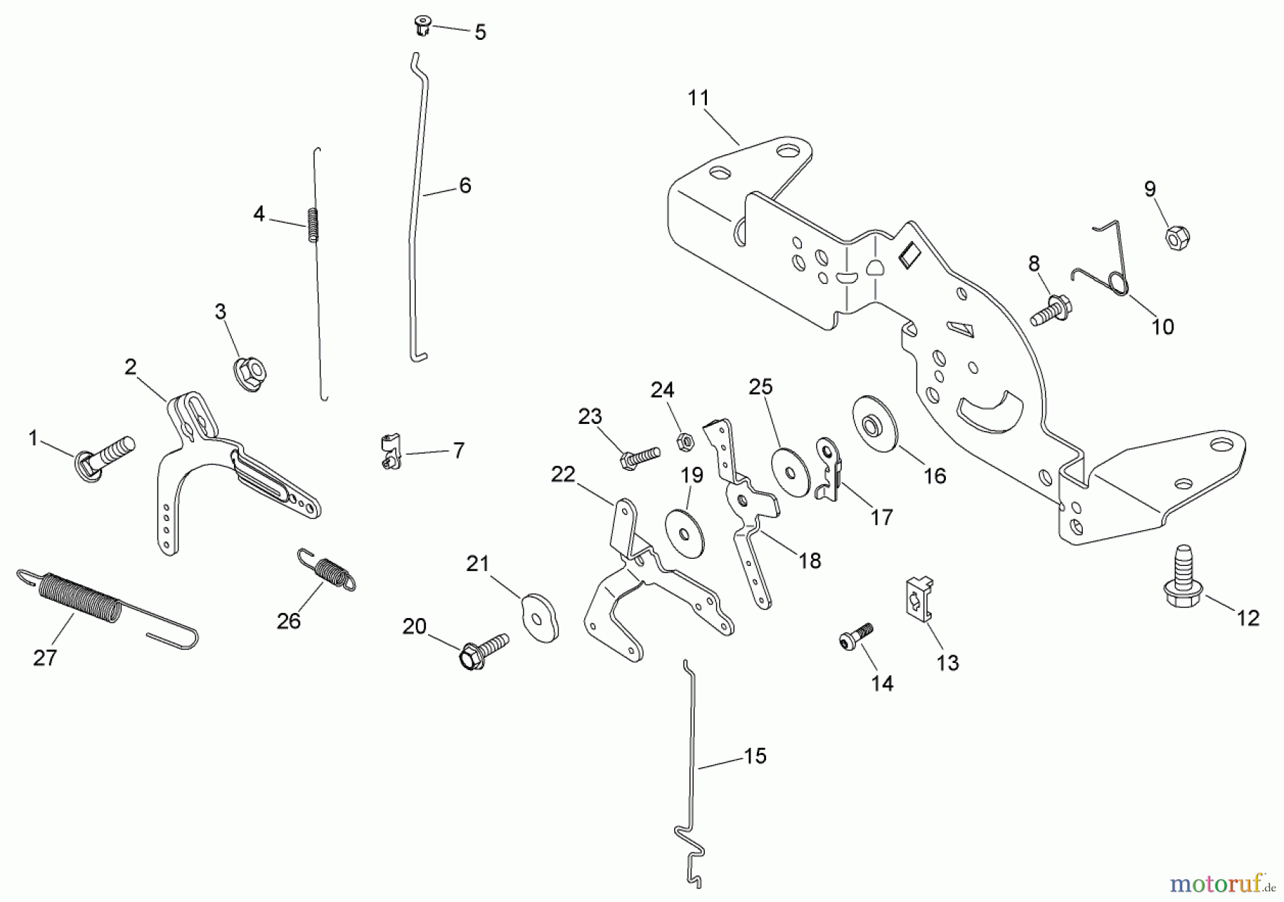 Toro Neu Mowers, Zero-Turn 74399 (Z5020) - Toro TimeCutter Z5020 Riding Mower, 2008 (280000001-280999999) ENGINE CONTROL ASSEMBLY KOHLER SV720-0032