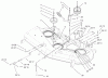 Toro 74405 (18-52ZX) - 18-52ZX TimeCutter ZX Riding Mower, 2003 (230000001-230999999) Pièces détachées 52IN DECK BELT DRIVE AND LIFT ASSEMBLY
