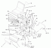 Toro 74405 (18-52ZX) - 18-52ZX TimeCutter ZX Riding Mower, 2003 (230000001-230999999) Pièces détachées MAIN FRAME AND SEAT ASSEMBLY