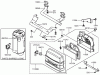 Toro 74407 (ZX525) - TimeCutter ZX525 Riding Mower, 2006 (260000001-260999999) Listas de piezas de repuesto y dibujos AIR FILTER AND MUFFLER ASSEMBLY KAWASAKI FH541V-BS50-R