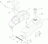 Toro 74407 (ZX525) - TimeCutter ZX525 Riding Mower, 2006 (260000001-260999999) Listas de piezas de repuesto y dibujos FUEL TANK AND CONTROL POD ASSEMBLY