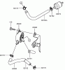 Toro 74407 (ZX525) - TimeCutter ZX525 Riding Mower, 2006 (260000001-260999999) Listas de piezas de repuesto y dibujos FUEL TANK AND FUEL VALVE ASSEMBLY KAWASAKI FH541V-BS50-R