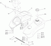 Toro 74407 (ZX525) - TimeCutter ZX525 Riding Mower, 2007 (270000001-270999999) Listas de piezas de repuesto y dibujos FUEL TANK AND CONTROL POD ASSEMBLY