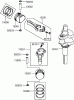 Toro 74407 (ZX525) - TimeCutter ZX525 Riding Mower, 2007 (270000001-270999999) Listas de piezas de repuesto y dibujos PISTON AND CRANKSHAFT ASSEMBLY KAWASAKI FH541V-BS50-R