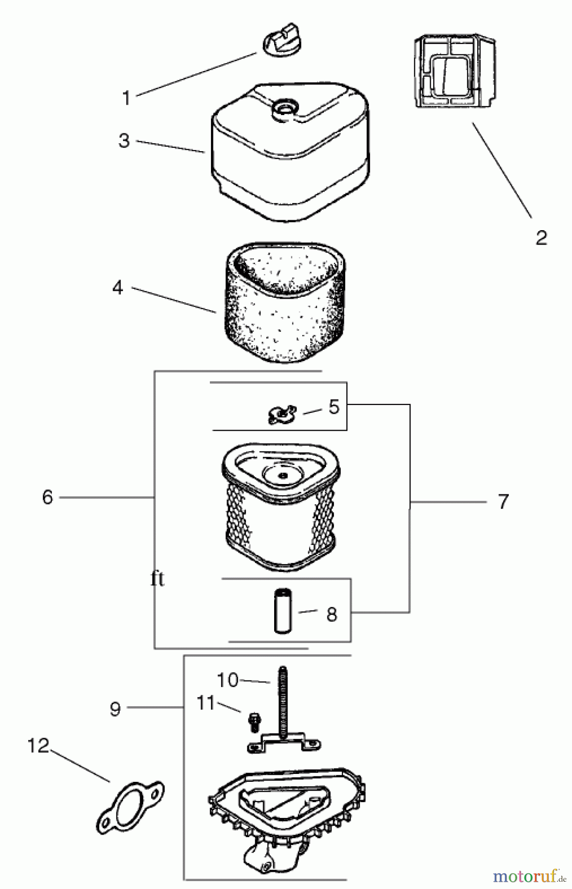  Toro Neu Mowers, Zero-Turn 74601 (Z17-44) - Toro Z17-44 TimeCutter Z Riding Mower, 2002 (220000913-220999999) AIR INTAKE / FILTRATION ASSEMBLY KOHLER CV 490S-27503