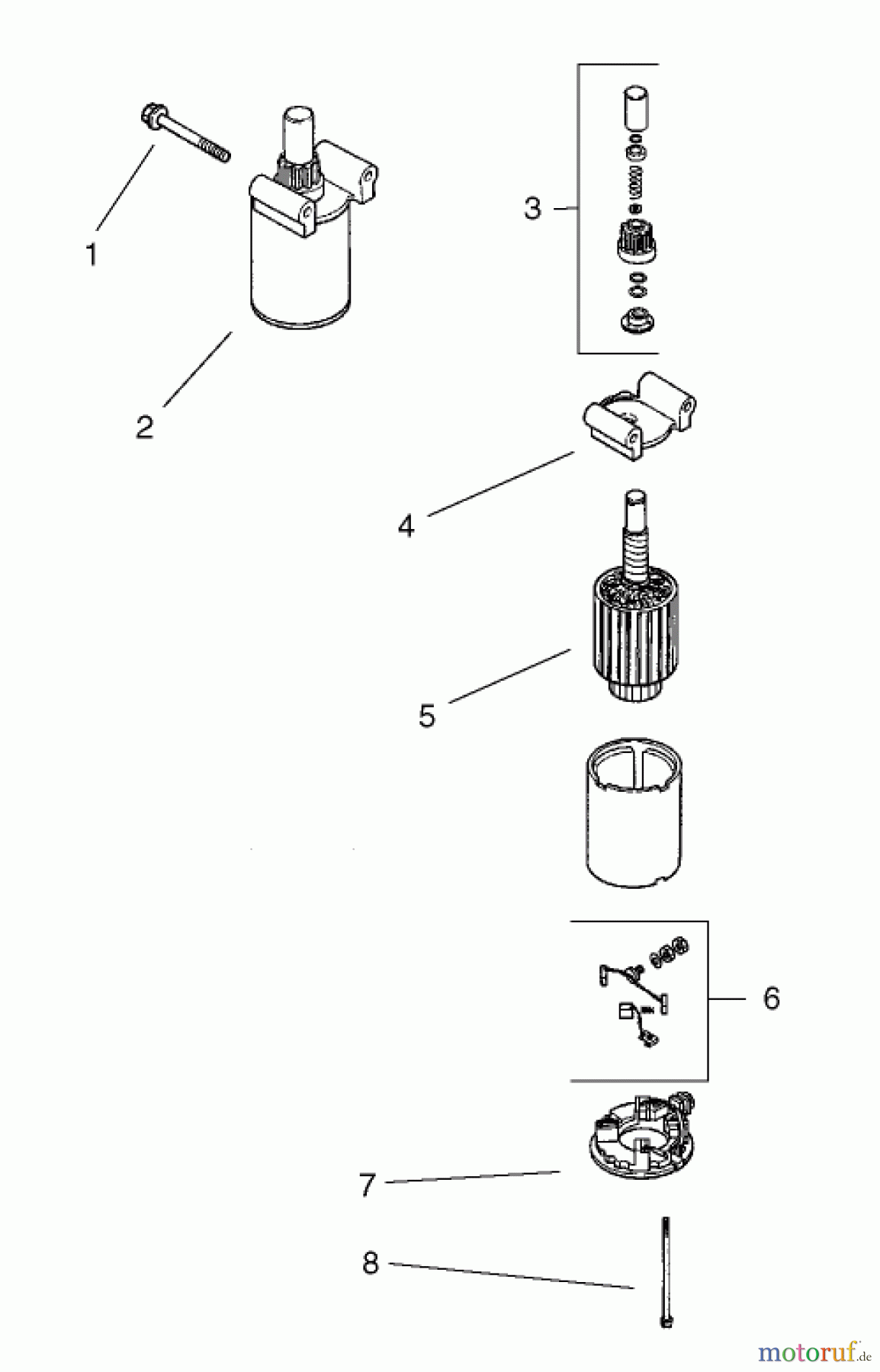 Toro Neu Mowers, Zero-Turn 74601 (Z17-44) - Toro Z17-44 TimeCutter Z Riding Mower, 2002 (220000913-220999999) STARTING SYSTEM ASSEMBLY KOHLER CV 490S-27503