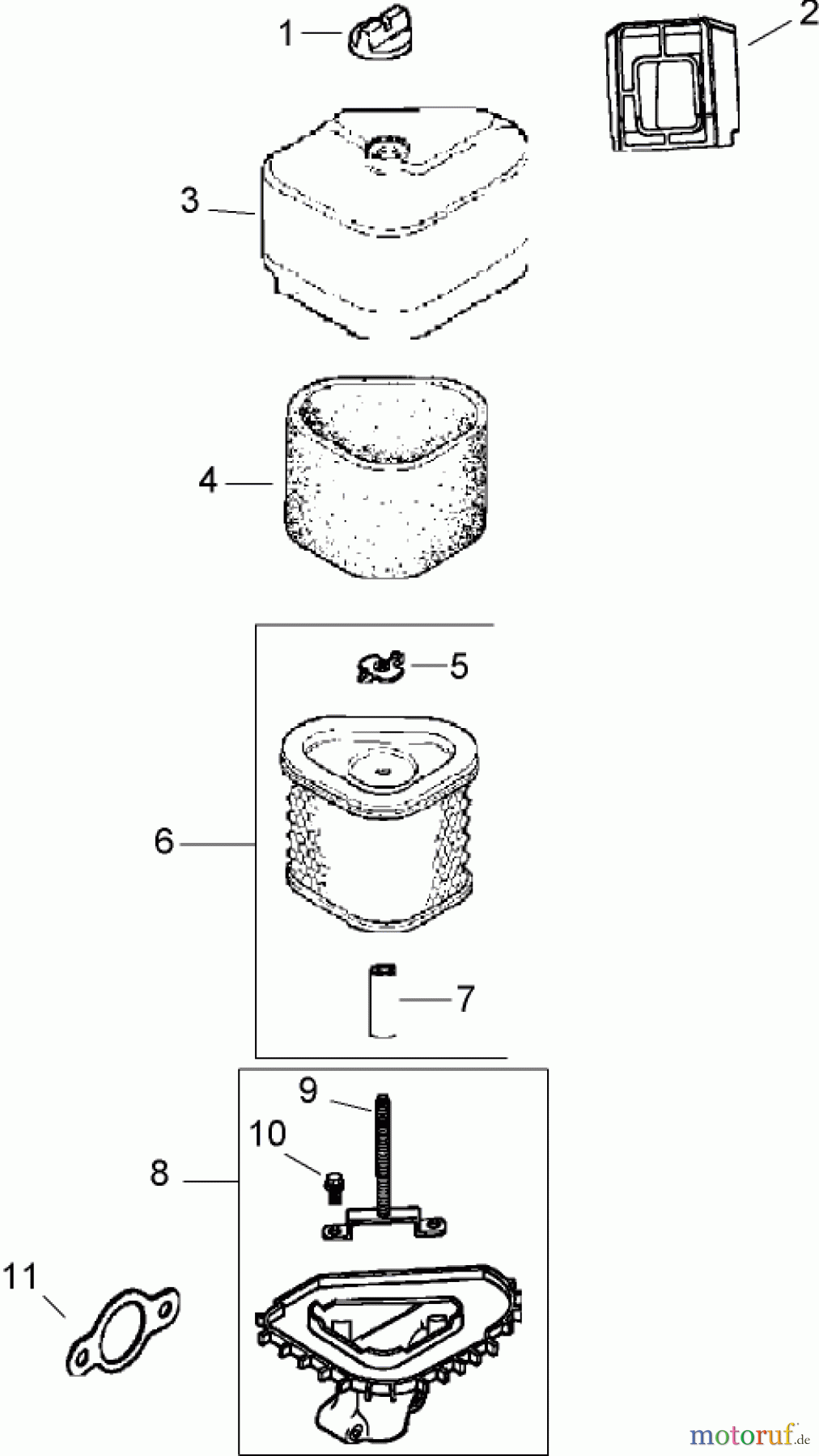  Toro Neu Mowers, Zero-Turn 74603 (ZX440) - Toro TimeCutter ZX440 Riding Mower, 2007 (270000001-270999999) AIR INTAKE AND FILTRATION ASSEMBLY KOHLER CV492S-27525
