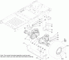 Toro 74641 (5060) - TimeCutter MX 5060 Riding Mower, 2012 (SN 312000001-312999999) Listas de piezas de repuesto y dibujos HYDRO TRANSAXLE DRIVE AND REAR WHEEL ASSEMBLY