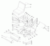Toro 74701 (17-52ZX) - 17-52ZX TimeCutter ZX Riding Mower, 2003 (230000001-230999999) Listas de piezas de repuesto y dibujos MAIN FRAME AND SEAT ASSEMBLY