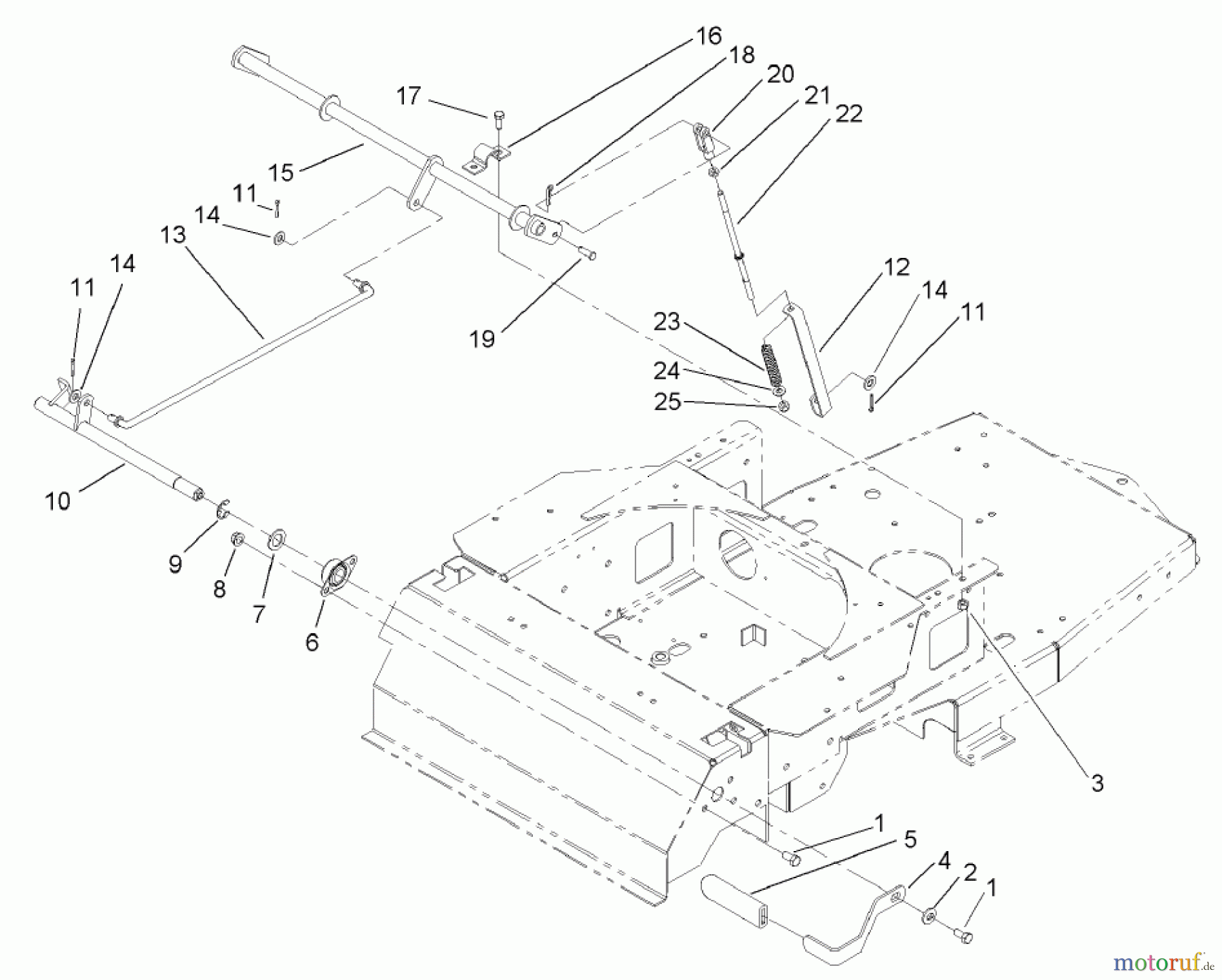 Toro Neu Mowers, Zero-Turn 74802 (19-52ZX) - Toro 19-52ZX TimeCutter ZX Riding Mower, 2004 (240000159-240999999) PARKING BRAKE ASSEMBLY