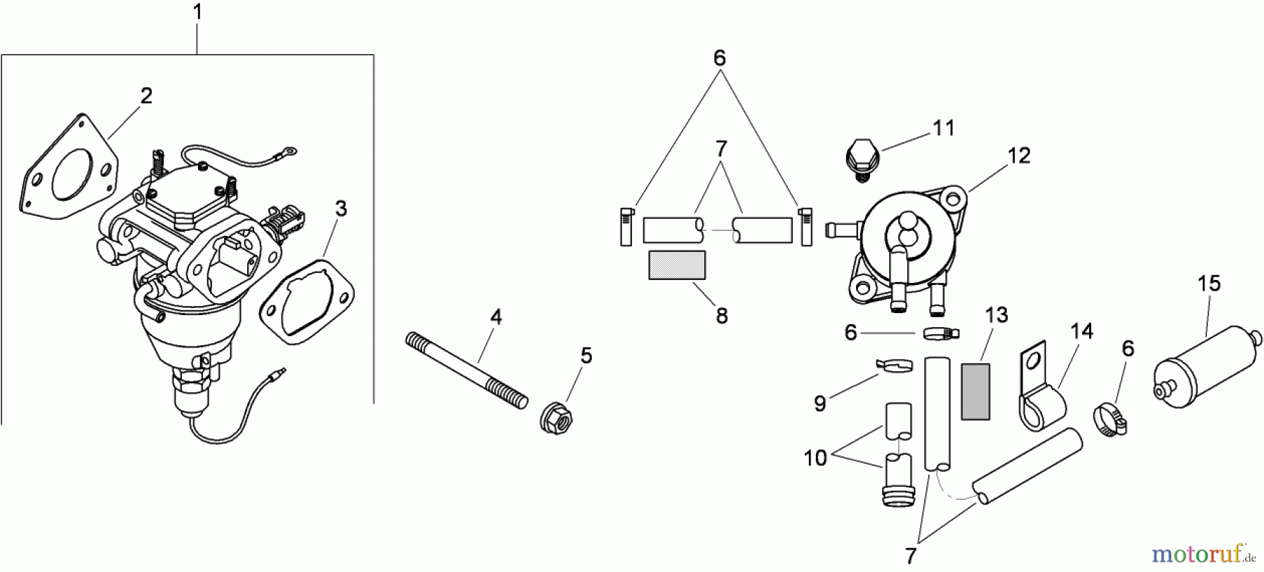  Toro Neu Mowers, Zero-Turn 74813 (Z4800) - Toro TITAN Z4800 Zero-Turn-Radius Riding Mower, 2009 (290000001-290999999) FUEL SYSTEM ASSEMBLY KOHLER SV820-0013