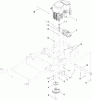 Toro 74841 (ZX4820) - TITAN ZX4820 Zero-Turn-Radius Riding Mower, 2012 (SN 312000001-312999999) Listas de piezas de repuesto y dibujos ENGINE, MUFFLER AND CLUTCH ASSEMBLY