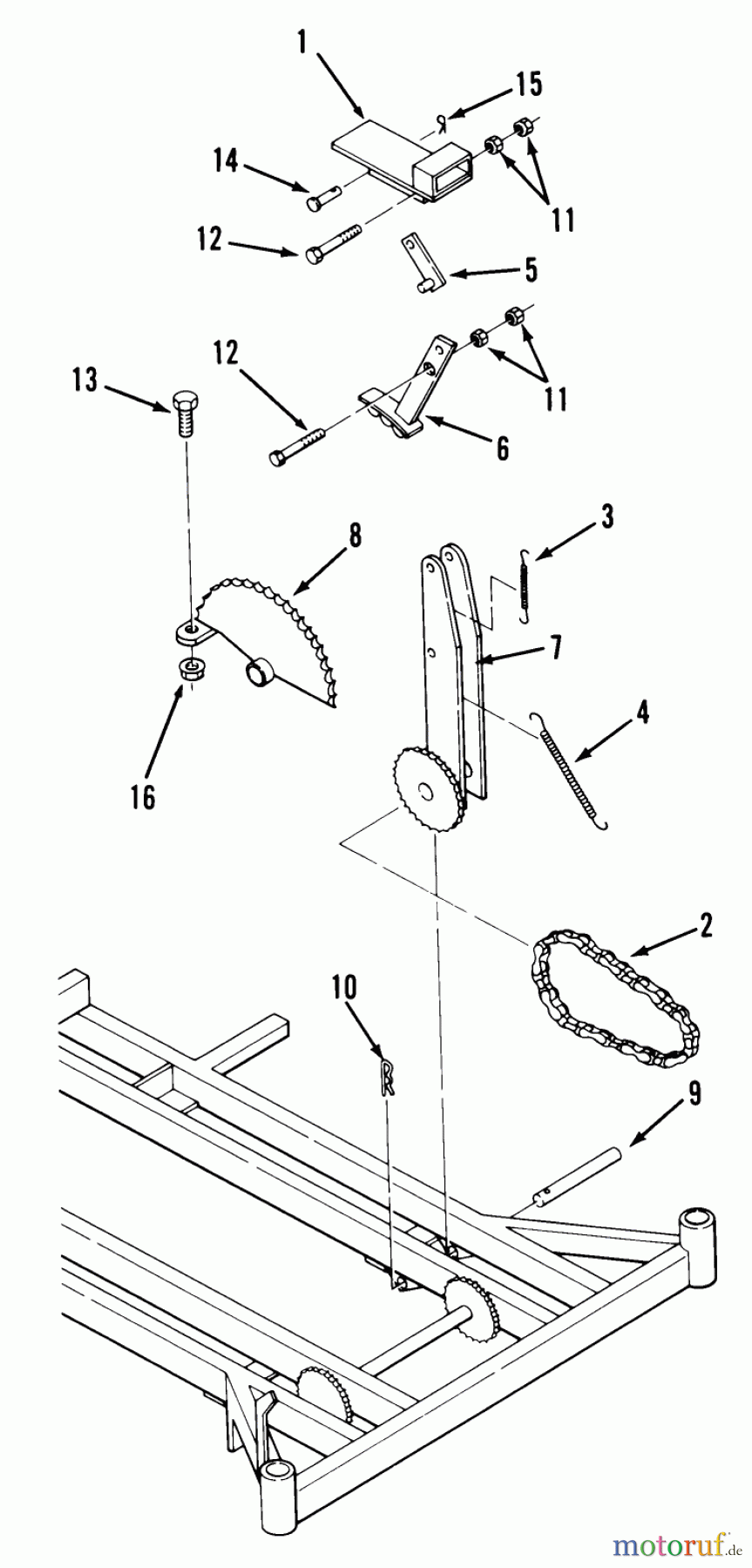 Toro Neu Mowers, Zero-Turn Z1-18KE01 (718-Z) - Toro 718-Z Tractor, 1986 MOWER HEIGHT CONTROL
