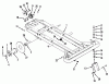 Toro Z1-24OE03 (724-Z) - 724-Z Tractor, 1990 Pièces détachées FRAME, REAR HUB AND FRONT WHEEL FORK