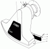 Toro 62912 - 5 hp Lawn Vacuum, 1990 (0000001-0999999) Pièces détachées SNOUT ASSEMBLY